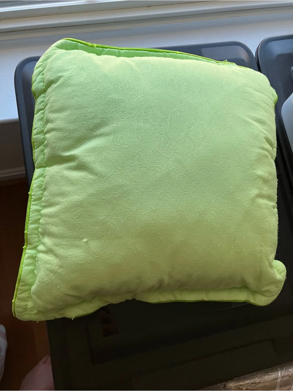 Bright Green Small Textured Cushion